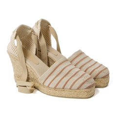 Knit Palmae Platform Espadrille Beige Knit Palmae Platform Espadrille Beige