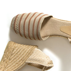 Knit Palmae Platform Espadrille Beige Knit Palmae Platform Espadrille Beige
