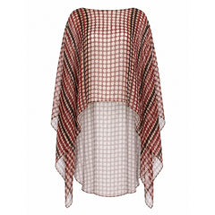 Lenço Pelerine Itália Poá Burgundy