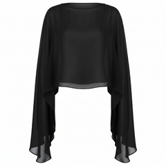 Lenço Pelerine França Liso Preto