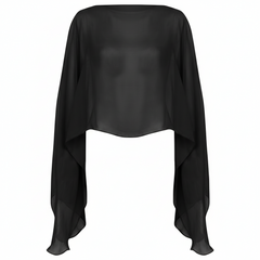 Lenço Pelerine França Liso Preto