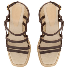 Sandália Caribe Couro Cacau