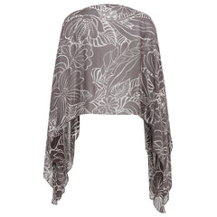 Lenço Pelerine França Floral Marrom