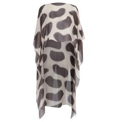 Lenço Pelerine Itália Formas Orgânicas Marrom