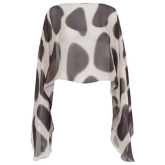 Lenço Pelerine França  Formas Orgânicas Marrom