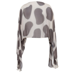 Lenço Pelerine França  Formas Orgânicas Marrom