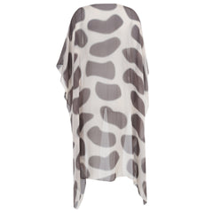 Lenço Pelerine Itália Formas Orgânicas Marrom