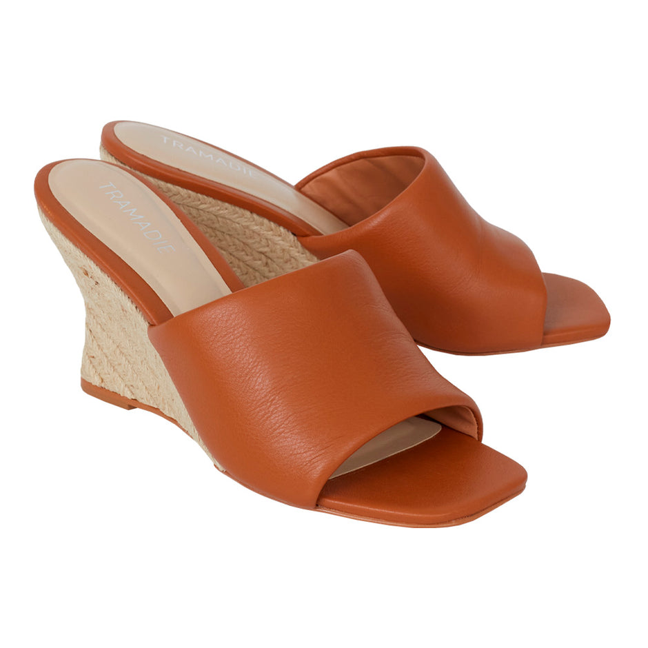 Mule | Anabela | Couro – Tramadie