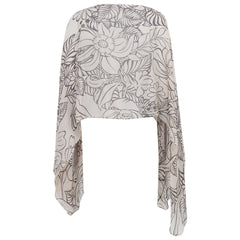 Lenço Pelerine França Floral Bege