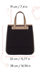 Black Shopper Bag (smooth without silk)